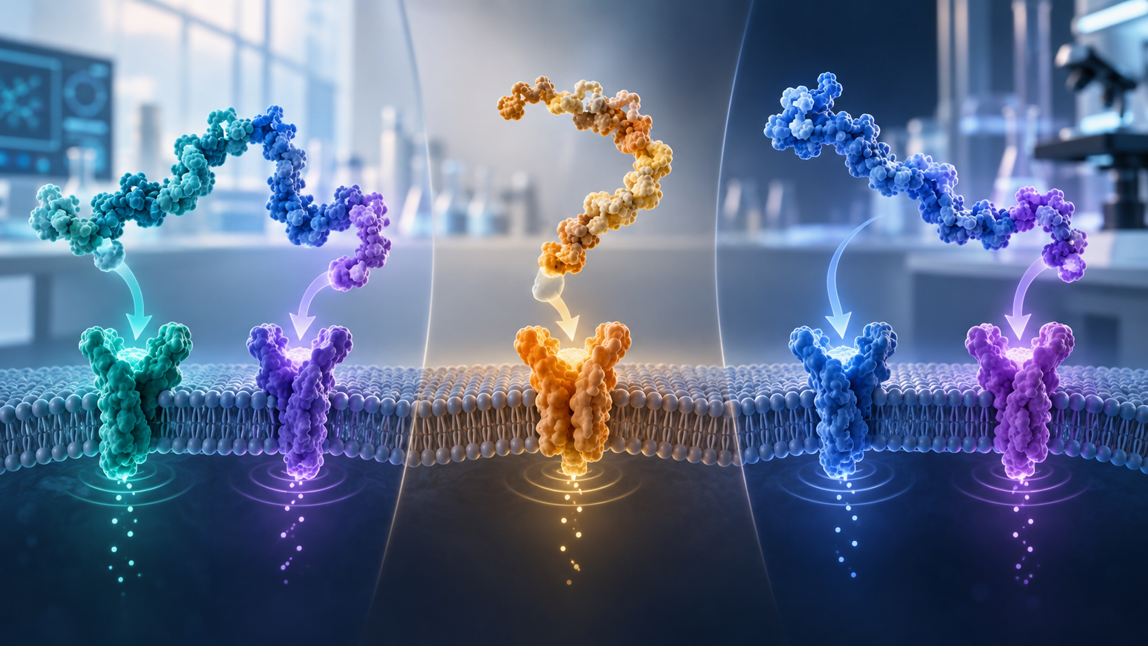 Tirzepatide vs eloralintide vs mazdutide receptor pathway comparison